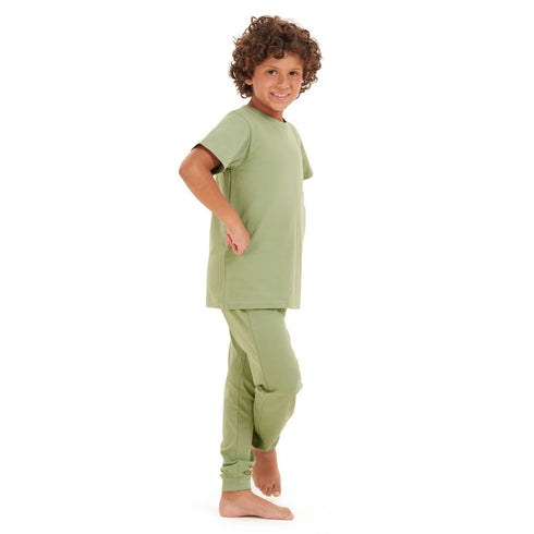 Boys summer pajama set Pistache t-shirt + Pants